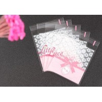 Plastik Cookies 10x10 Pink Lace Bow