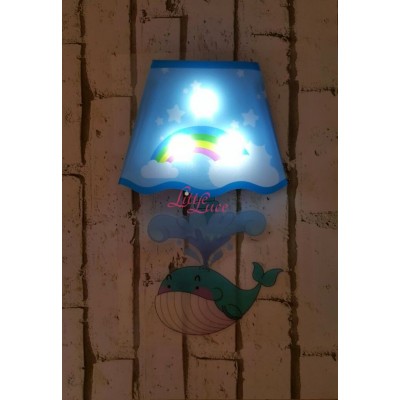 WALL LAMP STICKER WHALE