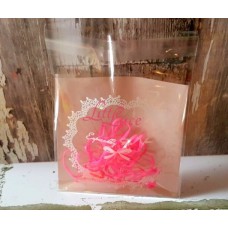 Plastik Cookies 10x10 Lace Peach