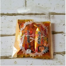 Plastik Cookies 10x10 Lace Orange