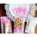 Plastik Cookies 9x15 Pink Lace Bow