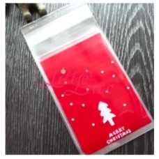 Plastik Cookies 7x10 Christmas Snow Red Plastik Cookies 7x10 Christmas Snow Red