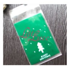 Plastik Cookies 7x10 Christmas Snow Green Plastik Cookies 7x10 Christmas Snow Green