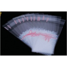 Plastik Cookies 5x10 White Lace Bow Plastik Cookies 5x10 White Lace Bow