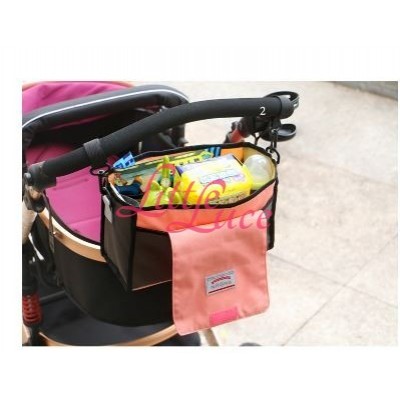 Baby Hanging Stroller Bag Pink Stripe