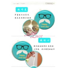 Mini Coin Bag Moustache Brown