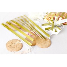 Plastik Cookies Golden Stripe 14.5x25